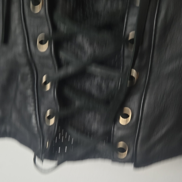 First Genuine Leather Lace-Up Corset Vest - Size Small - Picture 6 of 11